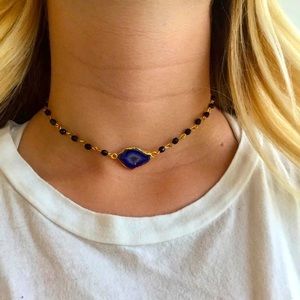 PRICE DROP: Amethyst Slice Choker